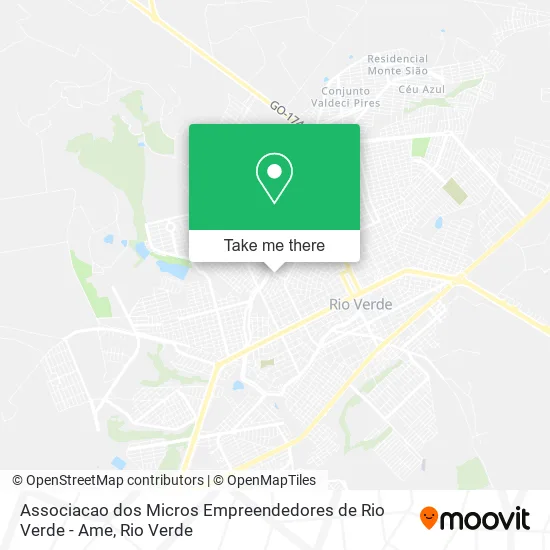 Associacao dos Micros Empreendedores de Rio Verde - Ame map