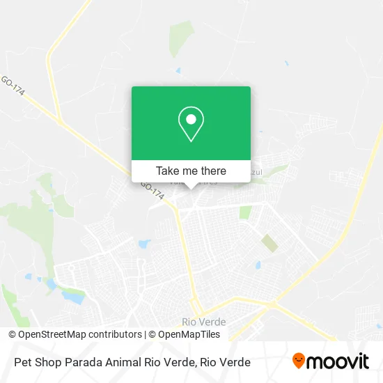 Pet Shop Parada Animal Rio Verde map