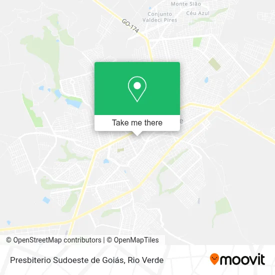 Presbiterio Sudoeste de Goiás map