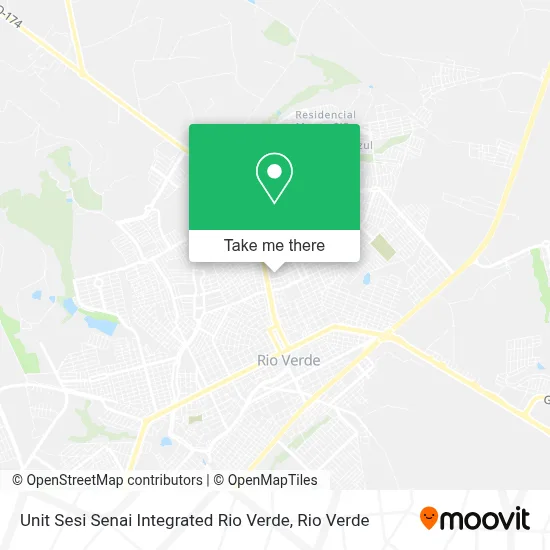 Unit Sesi Senai Integrated Rio Verde map