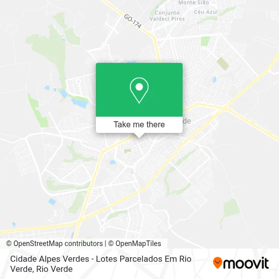 Cidade Alpes Verdes - Lotes Parcelados Em Rio Verde map
