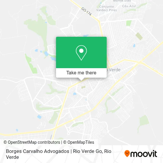 Borges Carvalho Advogados | Rio Verde Go map