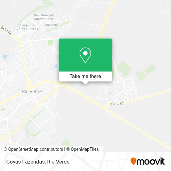 Goyás Fazendas map
