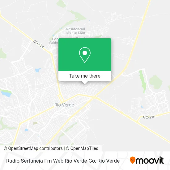 Radio Sertaneja Fm Web Rio Verde-Go map