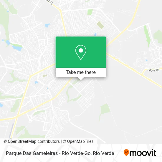 Parque Das Gameleiras - Rio Verde-Go map
