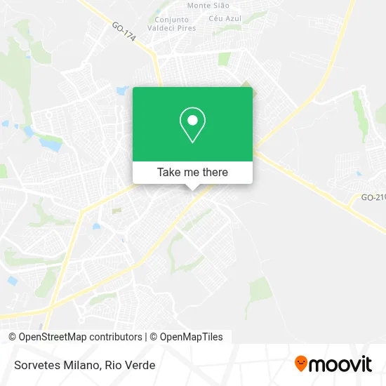 Sorvetes Milano map
