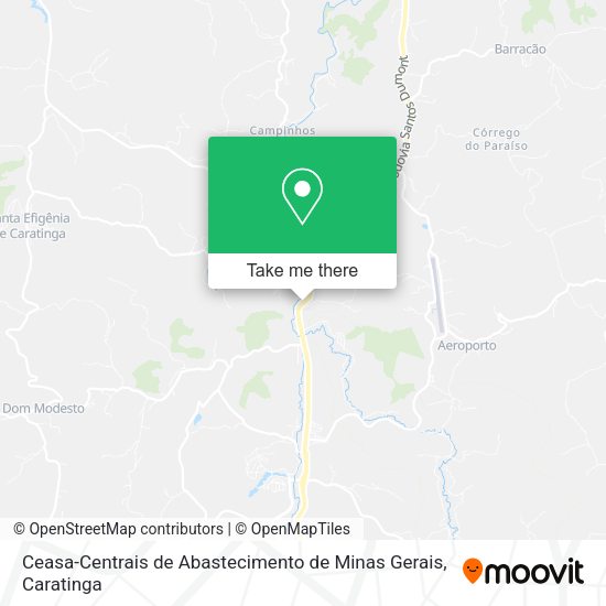 Ceasa-Centrais de Abastecimento de Minas Gerais map