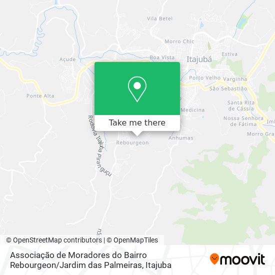 Mapa Associação de Moradores do Bairro Rebourgeon / Jardim das Palmeiras