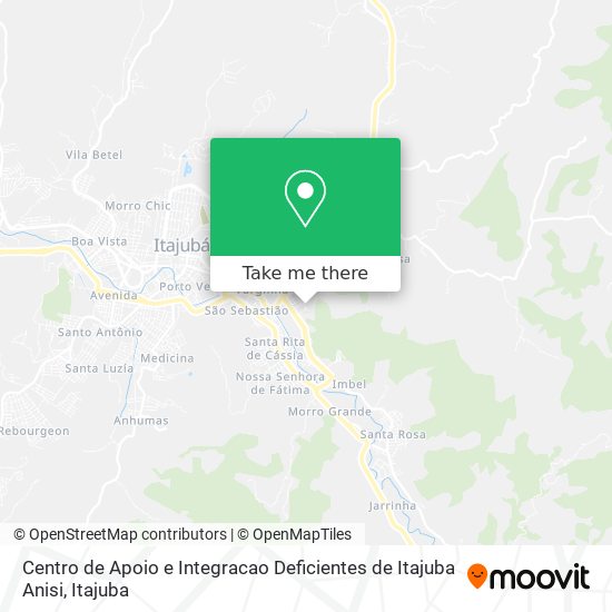 Mapa Centro de Apoio e Integracao Deficientes de Itajuba Anisi