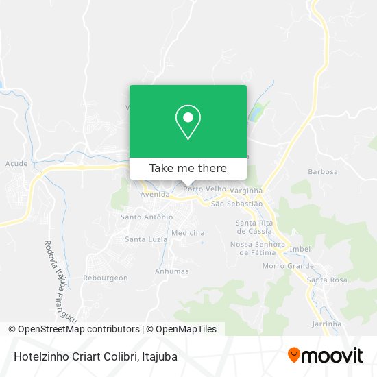 Hotelzinho Criart Colibri map