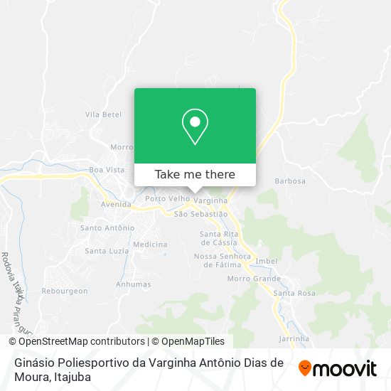 Mapa Ginásio Poliesportivo da Varginha Antônio Dias de Moura