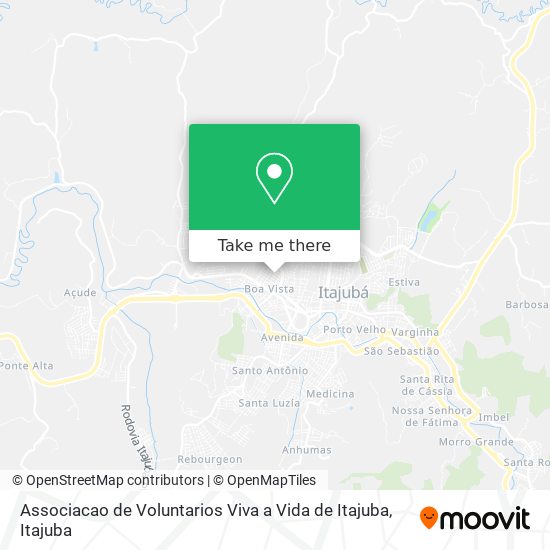 Associacao de Voluntarios Viva a Vida de Itajuba map