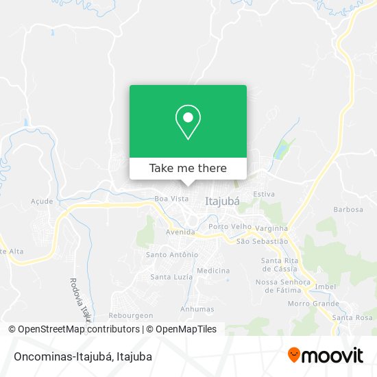 Oncominas-Itajubá map