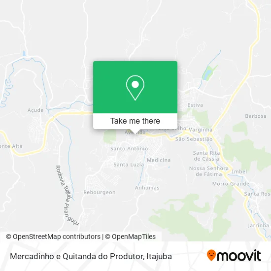 Mercadinho e Quitanda do Produtor map