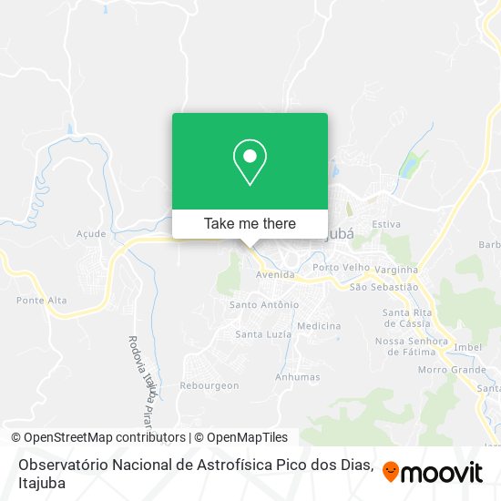 Observatório Nacional de Astrofísica Pico dos Dias map