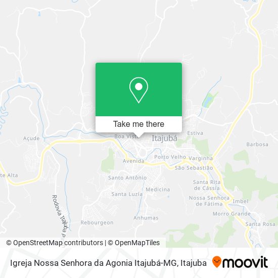 Mapa Igreja Nossa Senhora da Agonia Itajubá-MG