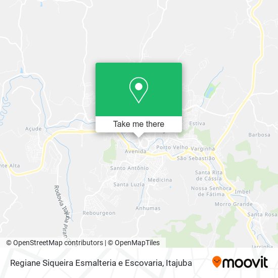 Mapa Regiane Siqueira Esmalteria e Escovaria