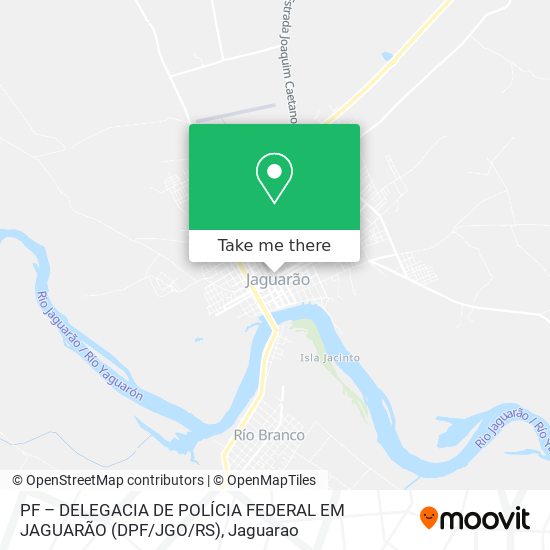 PF – DELEGACIA DE POLÍCIA FEDERAL EM JAGUARÃO (DPF / JGO / RS) map