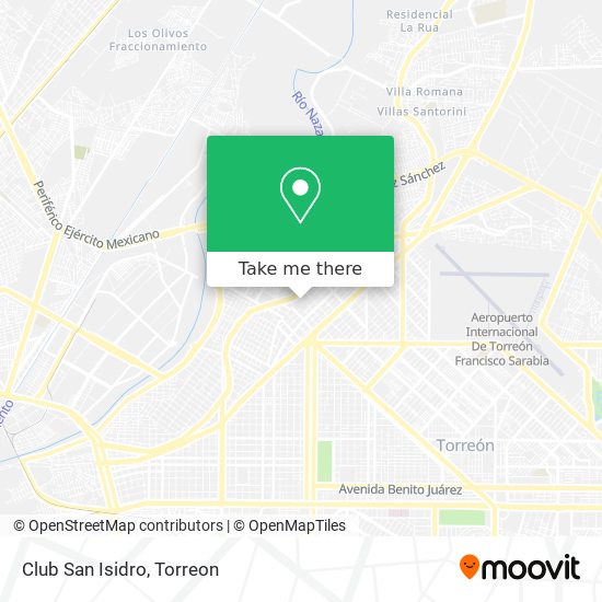 How to get to Club San Isidro in Torreón by Bus?