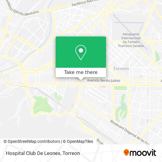 How to get to Hospital Club De Leones in Torreón by Bus?