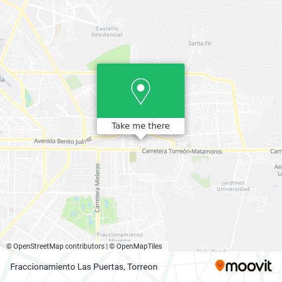 Fraccionamiento Las Puertas map