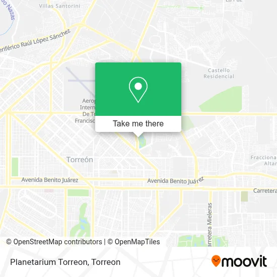 Planetarium Torreon map