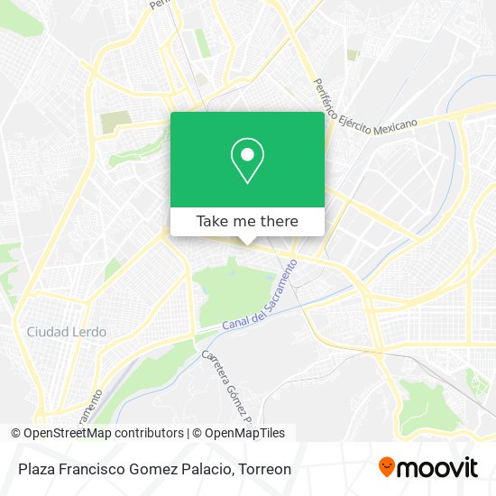 Plaza Francisco Gomez Palacio map