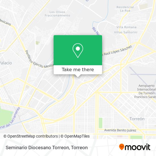 Seminario Diocesano Torreon map