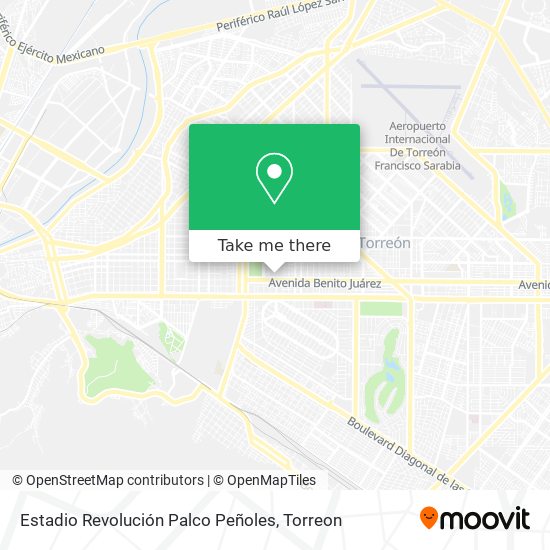 Mapa de Estadio Revolución Palco Peñoles