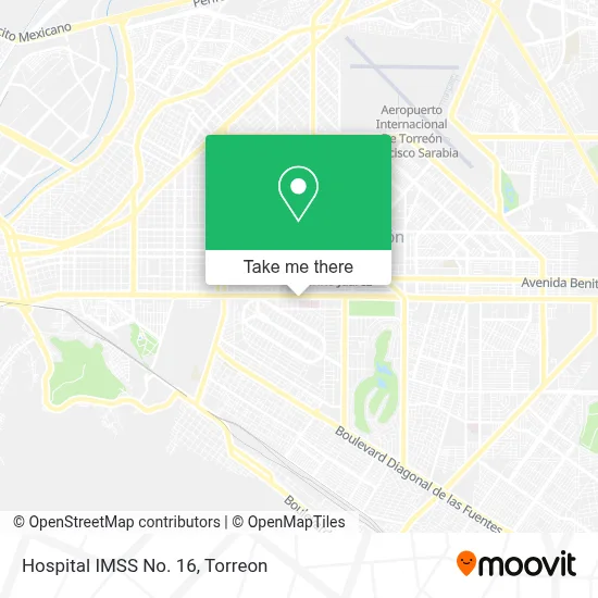 Hospital IMSS No. 16 map