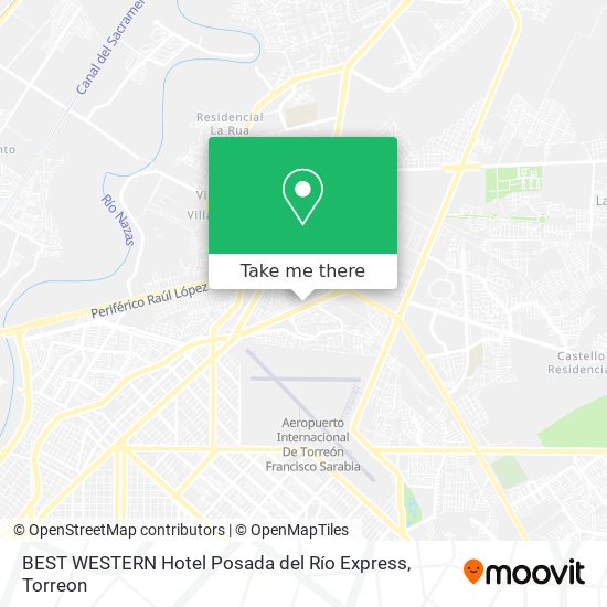BEST WESTERN Hotel Posada del Río Express map