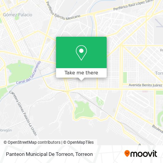 Mapa de Panteon Municipal De Torreon