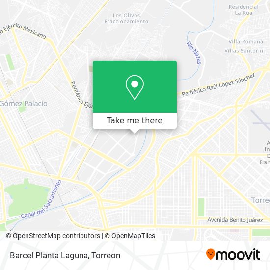 How to get to Barcel Planta Laguna in Torreón by Bus?