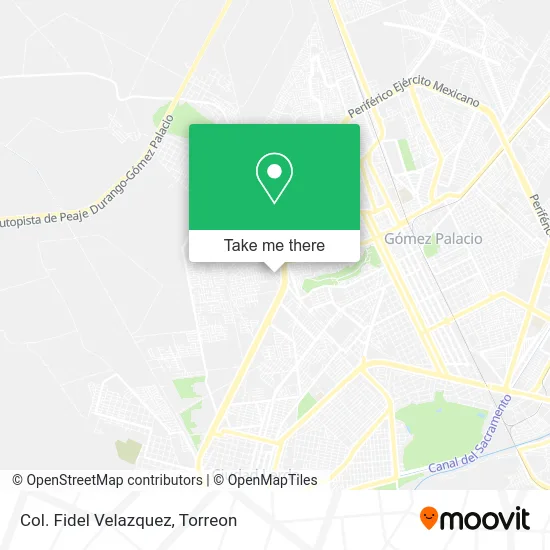 Col. Fidel Velazquez map