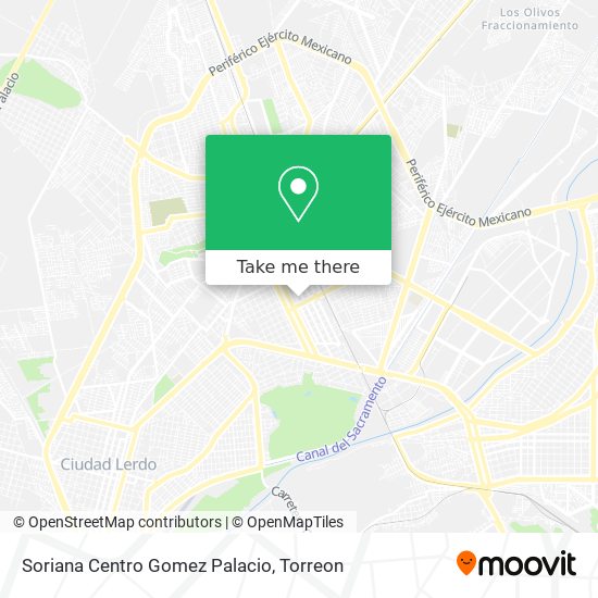 Soriana Centro Gomez Palacio map