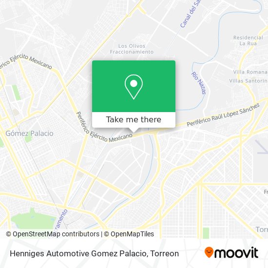 Henniges Automotive Gomez Palacio map
