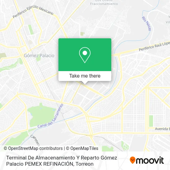 Terminal De Almacenamiento Y Reparto Gómez Palacio PEMEX REFINACIÓN map
