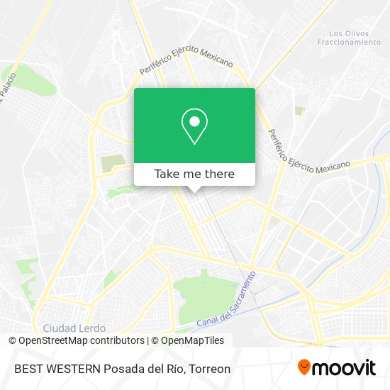 BEST WESTERN Posada del Río map
