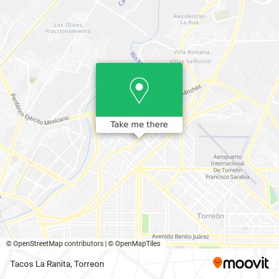 Mapa de Tacos La Ranita