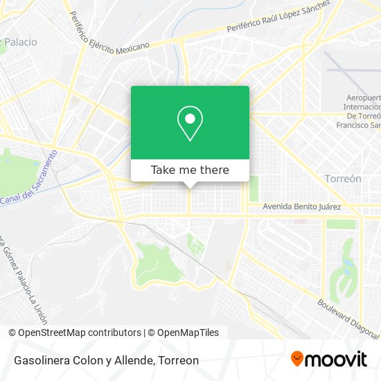 Mapa de Gasolinera Colon y Allende