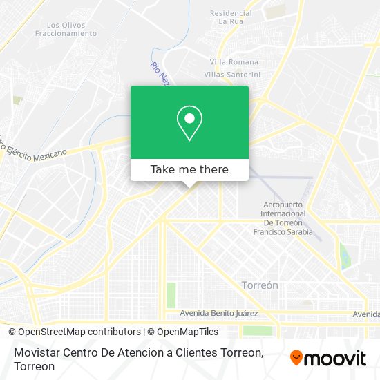 Movistar Centro De Atencion a Clientes Torreon map