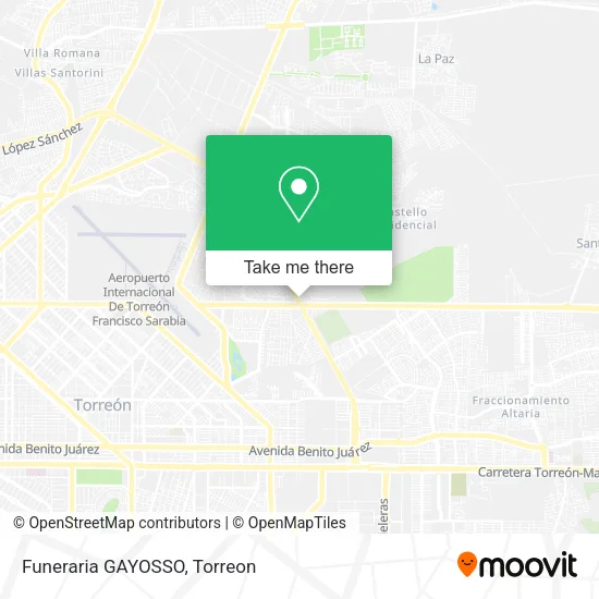 Mapa de Funeraria GAYOSSO