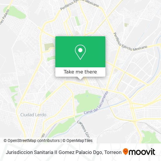 Jurisdiccion Sanitaria II Gomez Palacio Dgo map
