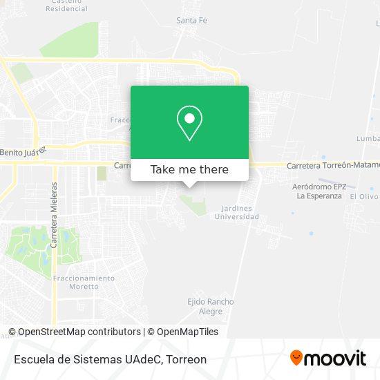 Mapa de Escuela de Sistemas UAdeC