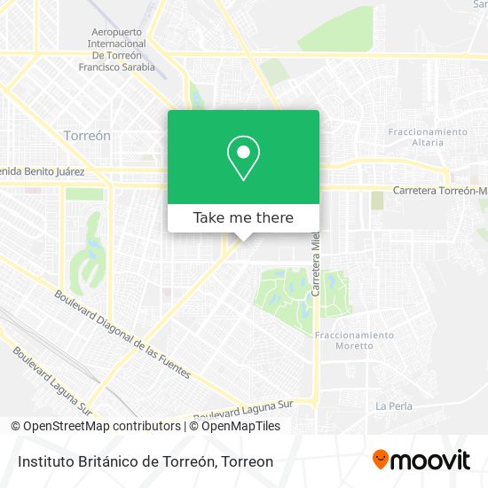 Instituto Británico de Torreón map