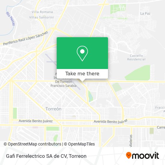 Gafi Ferrelectrico SA de CV map