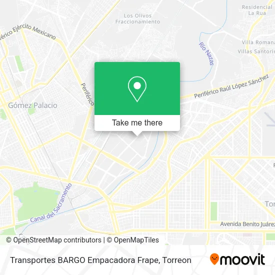 Transportes BARGO Empacadora Frape map