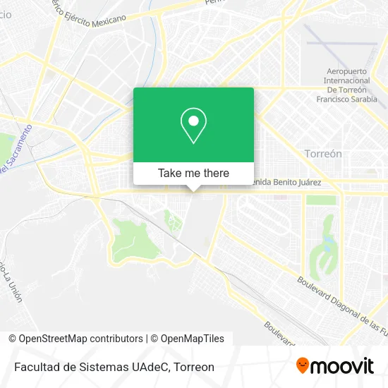 Mapa de Facultad de Sistemas UAdeC