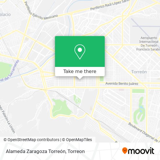 Alameda Zaragoza Torreón map