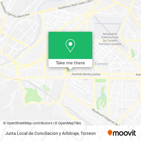 Junta Local de Conciliación y Arbitraje map